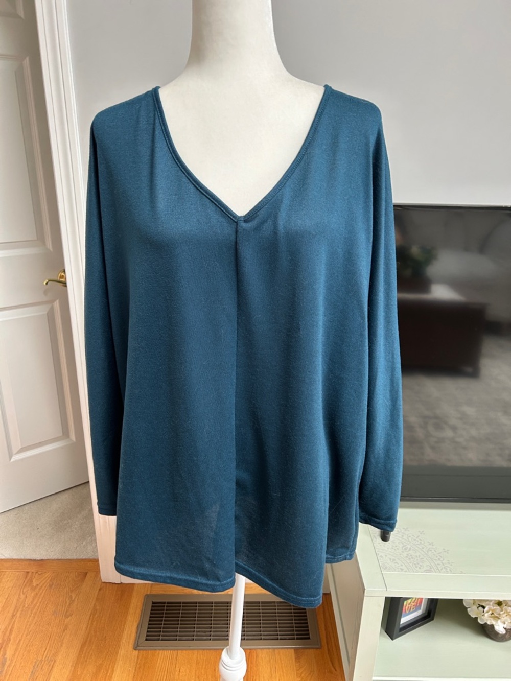 SHEIN Deep Teal Long Sleeve Top